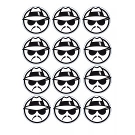 Handmade 12 Cholo, Mexican Lowrider, edible paper, cupcake cookie toppers CHOOSE SIZE - 3 in