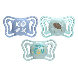 Chicco PhysioForma Light Chupón 6-16 Meses con Tetina de Silicona, 2 Unidades, Ayuda a la Respiración Fisiológica y Favorece Desarrollo Correcto de la Boca, Colores Surtidos Azul