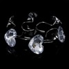 Gracelife Set of 12 Heart Shape Clear Crystal Shower Curtain
