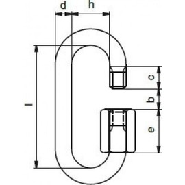 Riggatec Schnellverbindungsglied 7 mm DIN 56926 verz. Form B