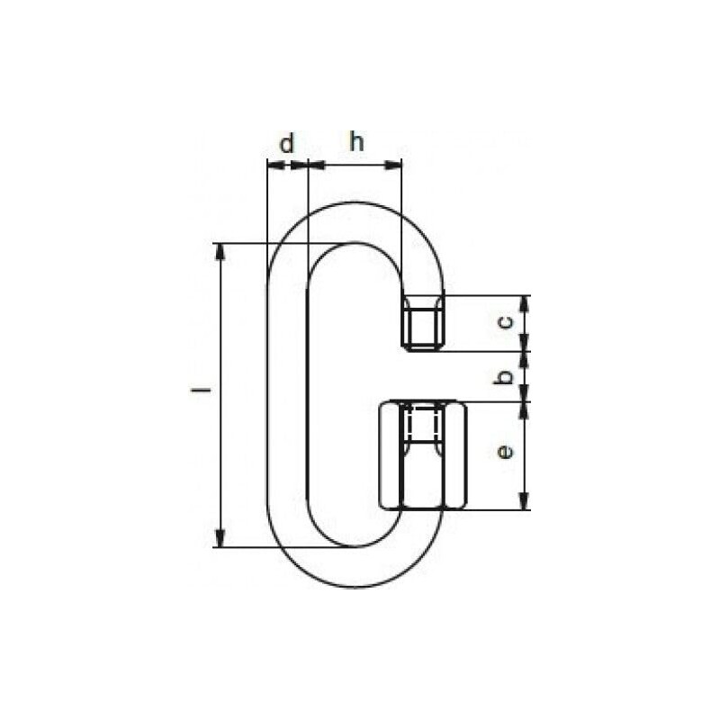 Riggatec Schnellverbindungsglied 7 mm DIN 56926 verz. Form B