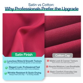 IRIS CRAFT IRIS CRAFT Satin Lined Scrub Cap with Ponytail Pocket, Adjustable Surgical Cap with Sweatband & Buttons, Soft and Wrinkle-Resistant Scrub Hat for Medical, Spa, Beauty, Kitchen Use, Unisex,Burgundy