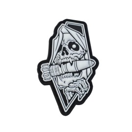 Tactical Military Morale Hook and Loop Patch - Funny Tactical Patch for Backpacks, Dog Harnesses, Army Vests, Hats, Customization Cool PVC Rubber Patch (Tusk Missile bk/wh)