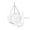 VILLFUL Round Hanging Bird Feeder Transparent Acrylic Feeding Bowl for