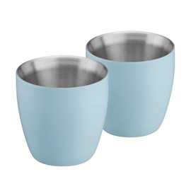 Cooks Professional Stainless Steel Espresso Cups | Pack of 2 (Blue)