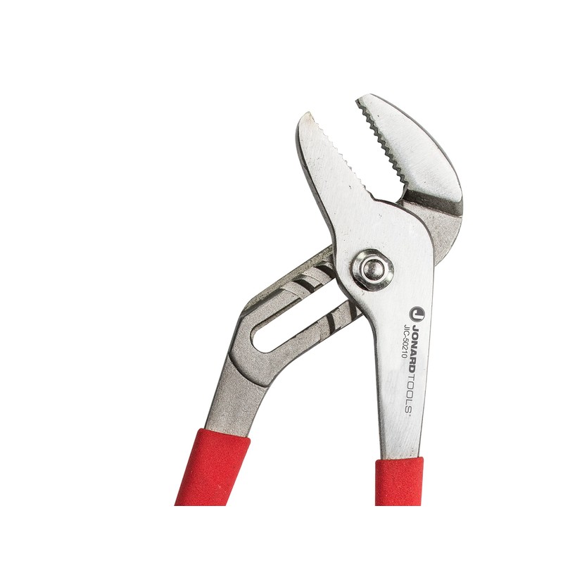 Jonard JIC-50210 Steel Pump Plier with Red Plastic Dipped Handle,