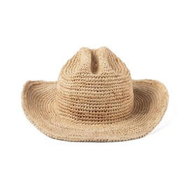 Lack of Color Women's Raffia Cowboy Western Straw Hat (Medium (57 cm), Natural)