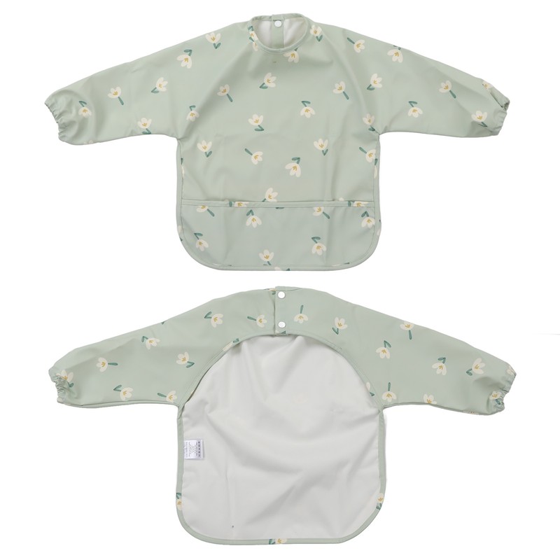 Infant Long Sleeve Bib Waterproof Cute Toddler Soft Sleeved Bib