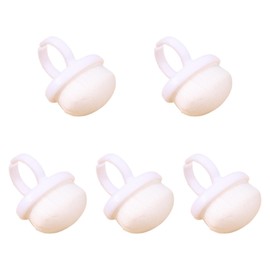 perfeclan 5 Pieces Nail Dust Brush Nails Art Dust Cleaning Brush Rings Shaped Brush Soft Gel Dust Cleaning Brush for Women Nail Art, White