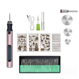 Professional Engraving Pen, Engraving Pen for Metal, Wood, Glass and Plastic, Customizer Engraving Pen Made for DIYers and Gifters, Professional Engraving Pen Kit(Rose, Set C)