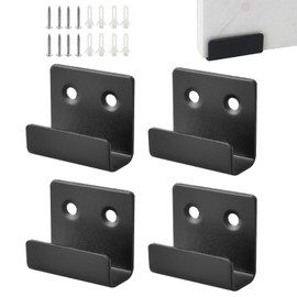 PAVIKE Metal Fittings, U-Shaped Metal Fittings, Set of 4, Stainless Steel Metal Fittings, Fixed, Paintings, Wall Hanging Hooks, Screws Included, Strong, U-Shaped Metal Fittings, U-Shaped Metal