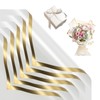 Waterproof Flower Wrapping Paper,20 Sheets Flower Gift Wrapping Paper Gold