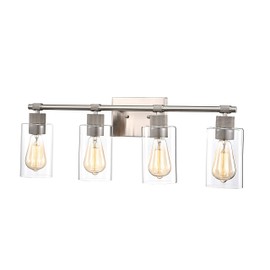 Chloe Lighting Mercy Contemporary 4 Light Brushed Nickel Bath Vanity Fixture 27" Width