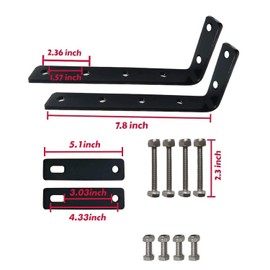 DANCHEL OUTDOOR Sturdy Universal Mounting Hardware for Car Awning Accessories Awning Brackets Kit (Black, Standard Hardware)
