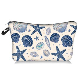 Gmamasim Home Make Up Bags for Women Girls Cute Makeup Bag Cosmetic Travel Makeup Bags Toiletry Pouch Gift for Women Birthday Friend Female Friendship Sister Mom (Shell, White)