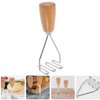 Cabilock Potato Masher Stainless Steel Potato Smasher with Wooden Handle
