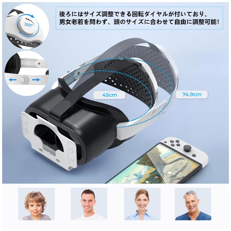 SHEAWA for Switch/OLED Model, VR Goggles, Headset, Interpupillary Distance/Focal Length