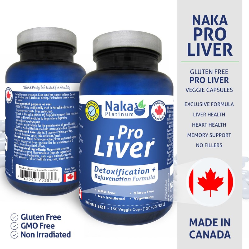 NAKA Naka Platinum Pro Liver, Detoxification + Rejuvenation Formula, Made
