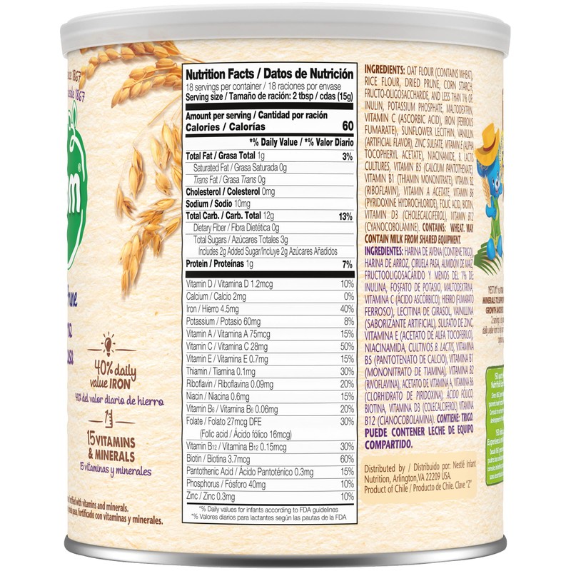 Nestle Nestum Infant Cereal, Oat, Rice & Prune, Made for