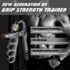 Takzop Grip Strength Trainer, Adjustable Forearm Resistance from 11 lbs