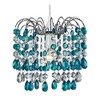 Contemporary Pendant Shade with Teal Acrylic Droplets by Happy Homewares