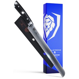 Dalstrong Serrated Bread Knife - 10 inch - Gladiator Series Elite - Forged High-Carbon German Steel - G10 Handle Kitchen Knife - Sheath Included - Razor Sharp Slicer - Slicing Knife - NSF Certified