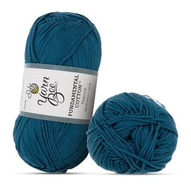 Yarn Bee 4 - Medium Yarn for Crocheting & Knitting – Soft Yarn Skein – 164 Yards of Mercerized Cotton Yarn for Crocheting Blankets, Hats, & More – Craft Supplies for Handcrafting, Peacock
