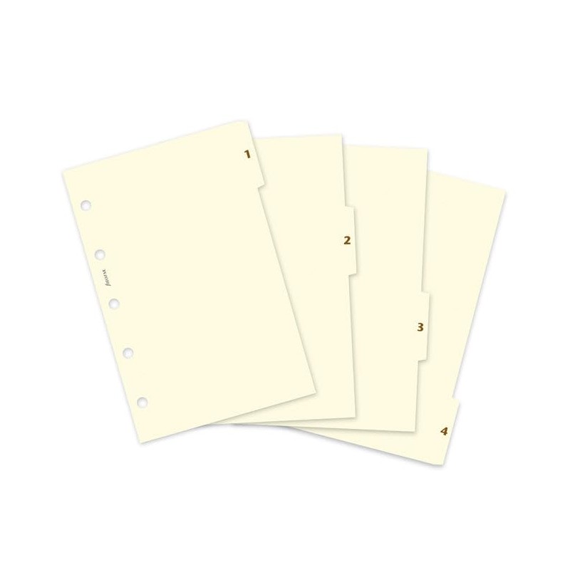 Filofax Cotton Cream Mini Size Dividers, 4.1-inches Height, Cardstock, B132875