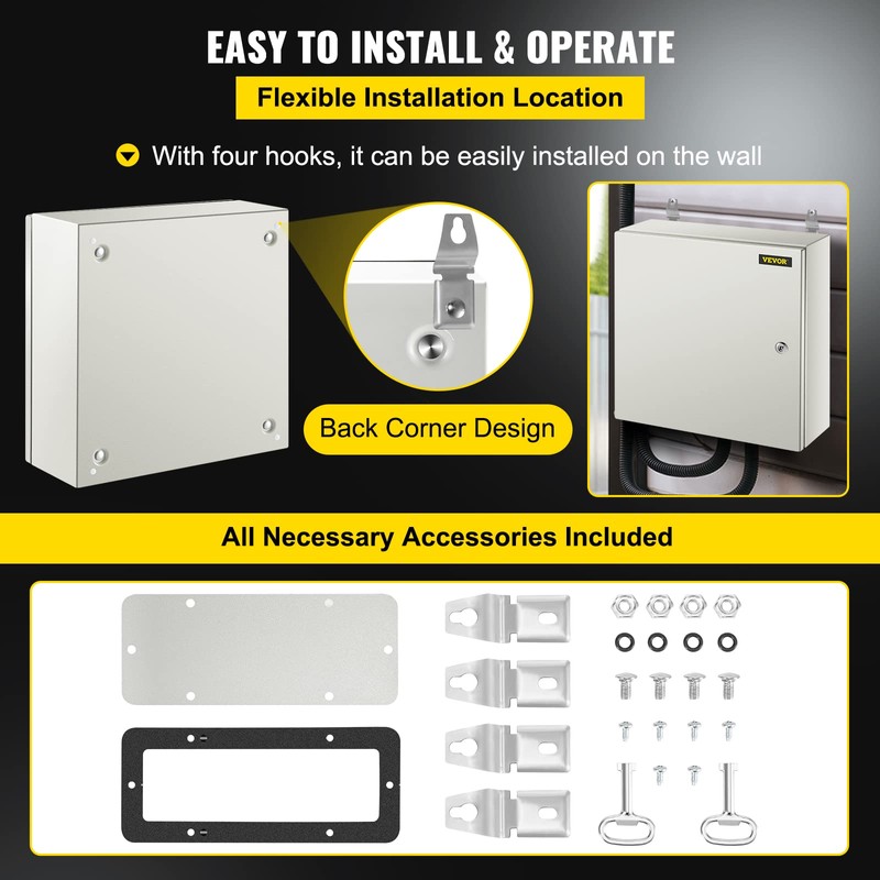 VEVOR NEMA Steel Enclosure, 20 x 20 x 6'' NEMA