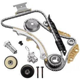 2.0 Timing Chain Kit Timing Chain Guides W/Intake & Exhaust VVT Gear Sprocket Compatible With 2000-2015 Chevy Equinox Malibu Buick Cobalt HHR Pontiac Saturn L4 2.0L 2.2L 2.4L 9-0753S
