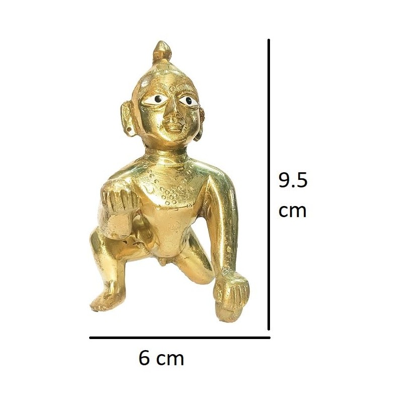 athizay Laddu Gopal Brass Idol | Bal Gopal Baby Krishna