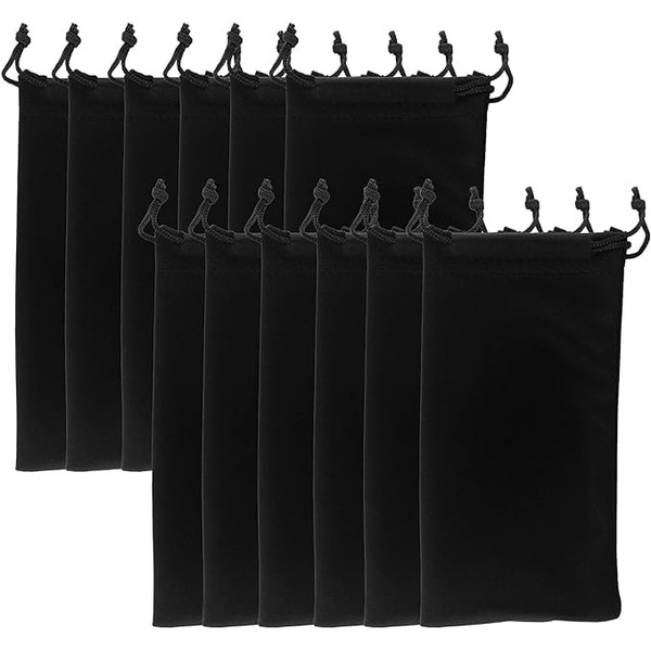 Generic 10 Pc. Black Microfiber Eye Glasses & Small &