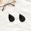 Black Camo USA Flag Leather Earrings Set | Lightweight Faux