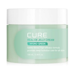 Kim Jung-moon Aloe Cure Real Aloe Jelly Cream 100ml Korean K-Beauty Skincare School Military Dormitory Airport Departure / 김정문알로에 큐어 리알로에 젤리크림 100ml 한국K뷰티 스킨케어 학교 군대 기숙사 공항 출국