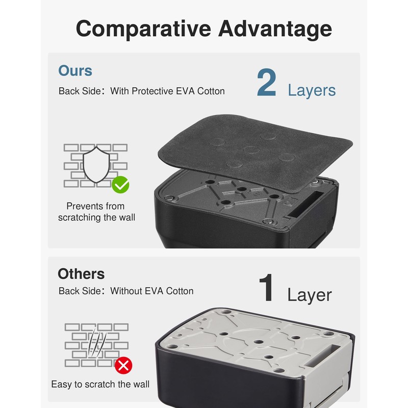 Puroma Key Lock Box Combination Lockbox Wall-Mounted Key Storage Box