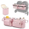 Prokva Double Stroller Organizer Compabitle with BOB Duallie and Baby