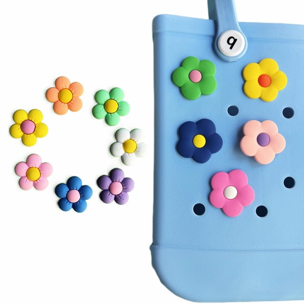 16Pcs Flower Charm Accessory for Bogg Bags and Simply Southern