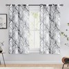 FMFUNCTEX Linen Semi Sheer Curtains for Bedroom, Black White Curtains