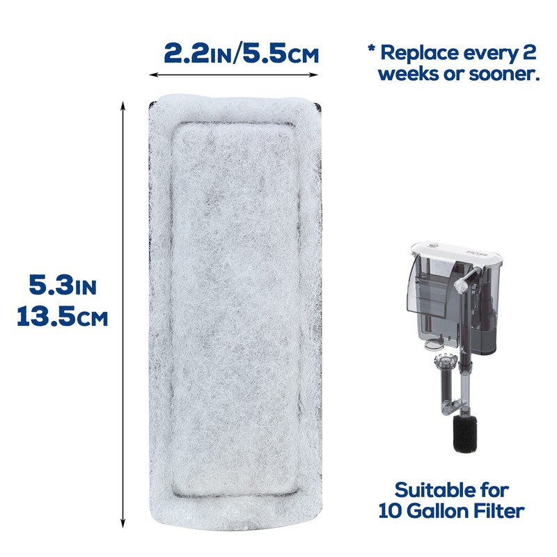 LAQUAL Replacement Fish Tank Filter Cartridges, Suitable Aquarium Filter (10