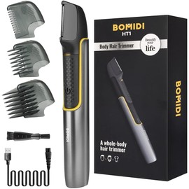 BOMIDI Rasuradoras para Hombre, Afeitadora Corporal Masculina intima, IPX6 | Afeitadora Eléctrica Masculina Impermeable Rasuradoras Para Hombre para Barba, Corporal y Zonas Intimas