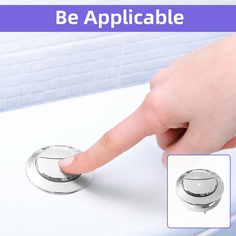 6pcs 58mm Toilet Tank Button, Dual Push Button Flush Toilet