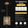 NISIDUN Modern K9 Crystal Pendant Lights Kitchen Island,1 Lighting Gold