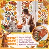 KAHSHEEN Fall Window Clings Decorations - Leaves Pumpkin Scarecrow Autumn