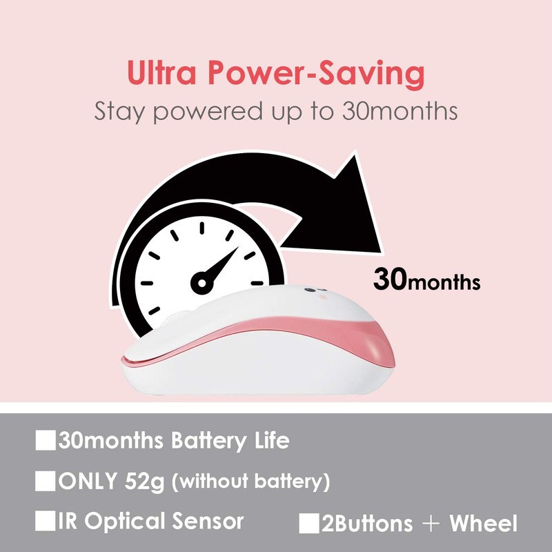 エレコム マウス ワイヤレス (レシーバー付属) Mサイズ 3ボタン 静音 IRセンサー 省電力 ピンク