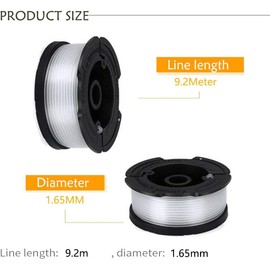 Strimmer Spool,Trimmer Line Spools Compatible with Black and Decker Grass Strimmers,30ft 1.65 mm Autofeed Replacement Spool for Reflex Strimmer AF-100 ST5530-GB GLC3630L20-GB BESTA530-GB (4PCS+1 Cap)