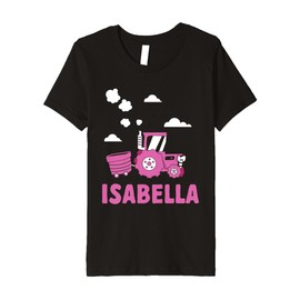 Kids Name Tractor Girls Funny Isabella Premium T-Shirt