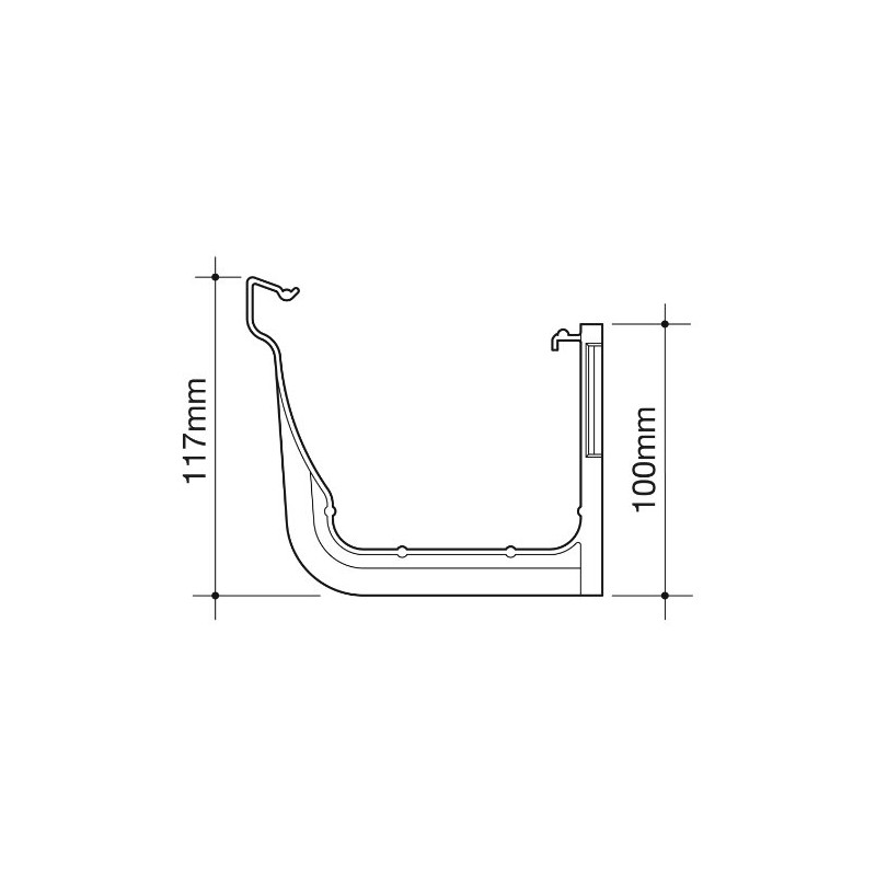 Pack of 2 X OSMA White 111mm Gutter Support Bracket