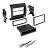 Black Single or Double DIN Car Stereo Radio Install Dash Kit + Wire Harness Made for Some 2005-2011 Toyota Tacoma