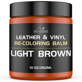Leather Recoloring Balm,10oz Leather Color Restorer Leather Repair kit for Furniture Car Leather Scratch Remover, Leather Scratch Repair for Furniture (Light Brown, 10OZ leather recoloring balm)