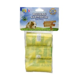 Fancy Pets Dispensador de Bolsas Biodegradables para Perro - Incluye 2 Rollos (60 Pzas), Práctico, Higiénico y Portátil, Con Llavero para Correa